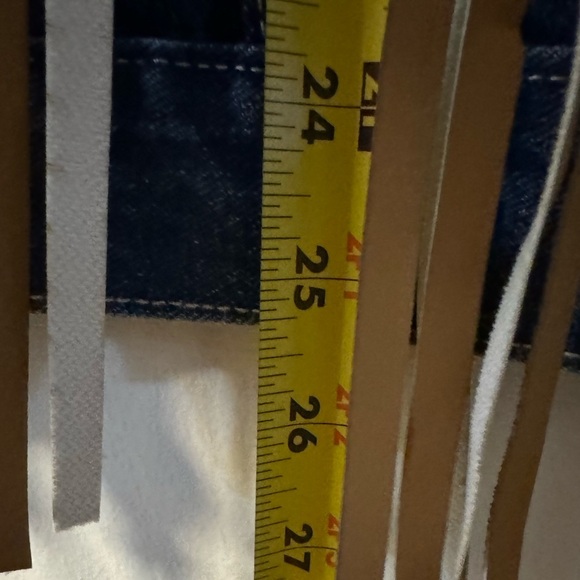 Thunderbird Print Jean Jacket Vegan Leather Fringe Colorful Eagle Western Boho - Picture 14 of 15